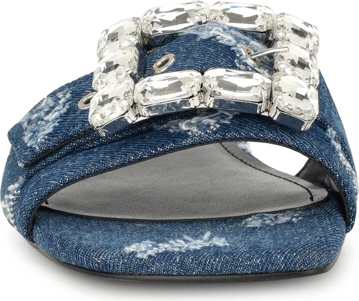 Matter Crystal Buckle Slide Sandal - Image 3