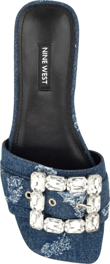 Matter Crystal Buckle Slide Sandal - Image 4