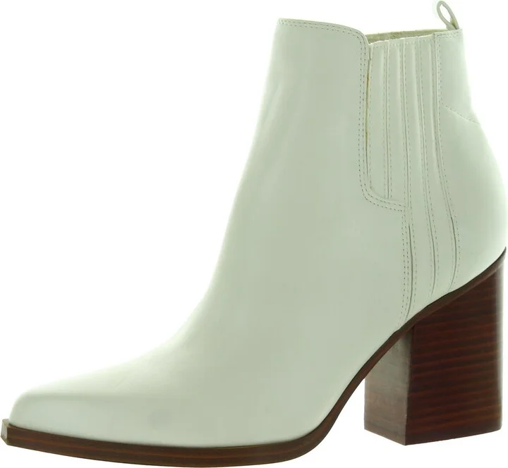 Matter2 Womens Leather Pointed Toe Ankle Boots
