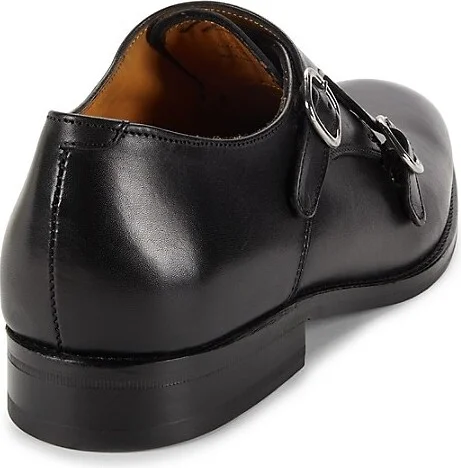 Matthew Leather Double Monk Strap Shoes - Image 3