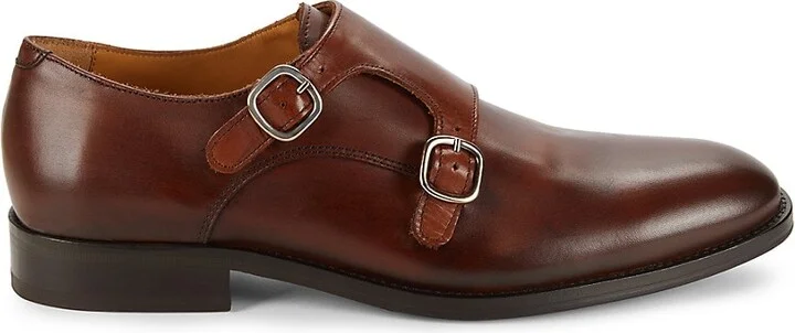 Matthew Leather Double Monk Strap Shoes
