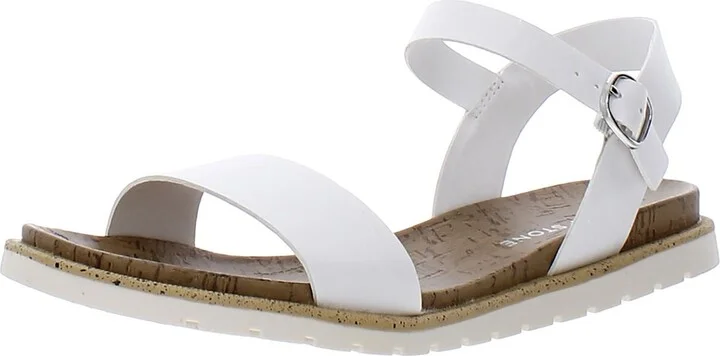 Mattie Womens Faux Suede Strappy Wedge Sandals