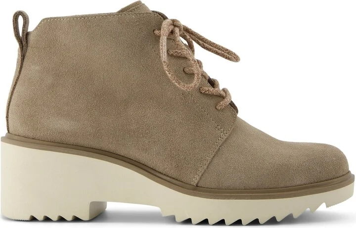 Maude Lace Up Dune Suede Wedge Boot