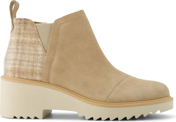 Maude Natural Suede Cozy Plaid Boot - Image 2