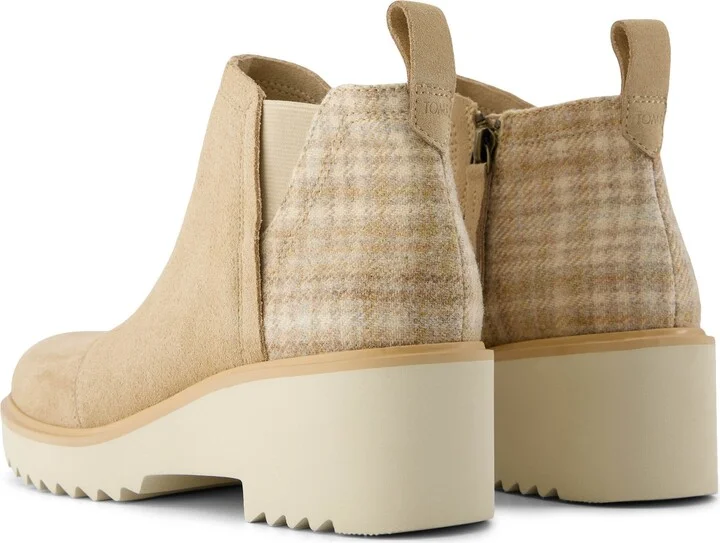 Maude Natural Suede Cozy Plaid Boot - Image 4