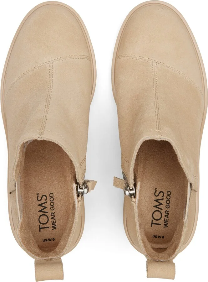 Maude Oatmeal Suede Wedge Boot - Image 6