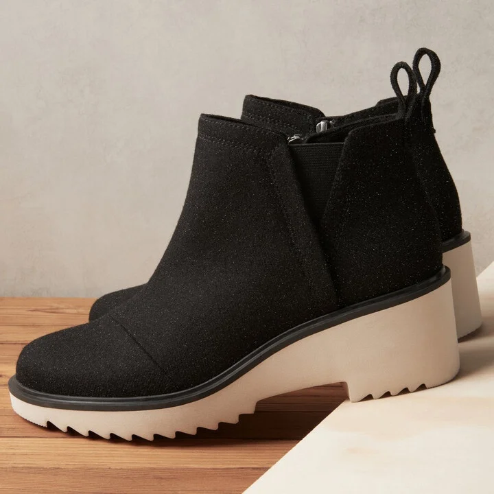 Maude Shimmer Twill Wedge Boot - Image 2