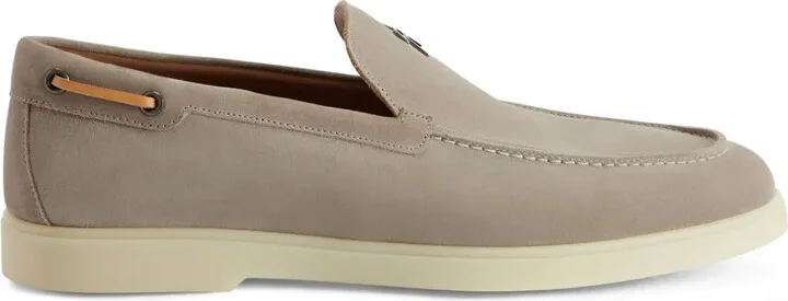 Maui logo-plaque suede loafers