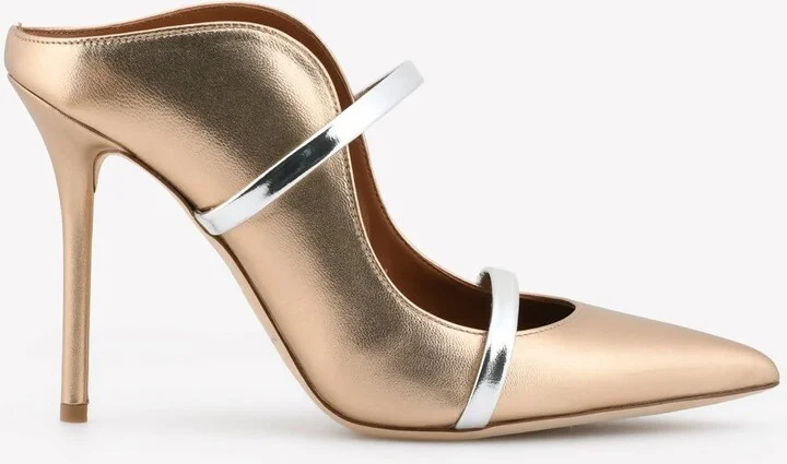 Maureen 100 Metallic Leather Mules