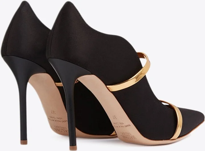 Maureen 100 Satin Stiletto Pumps - Image 2