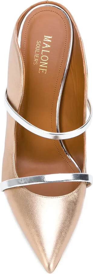 Maureen 100mm leather mules - Image 4
