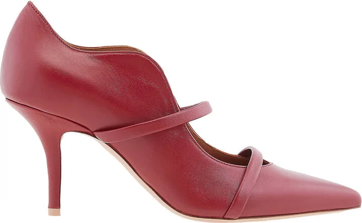 Maureen 70 Double Straps Leather Pumps