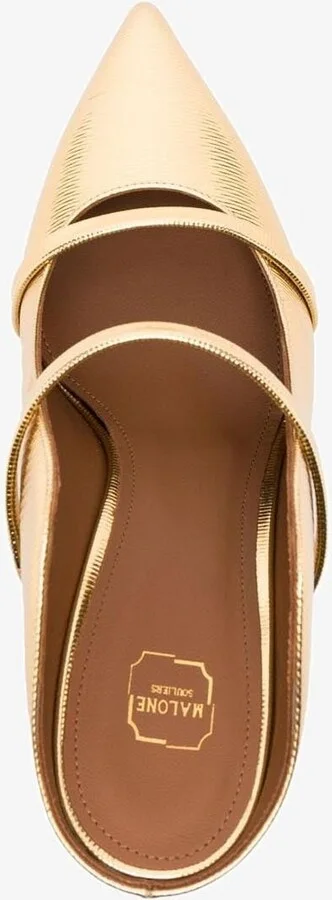 Maureen 70 Metallic Leather Mules - Image 2