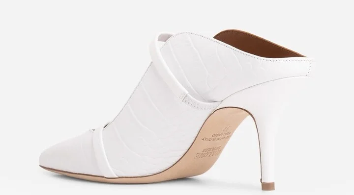 Maureen 70 Mules in Croc-Embossed Leather - Image 2