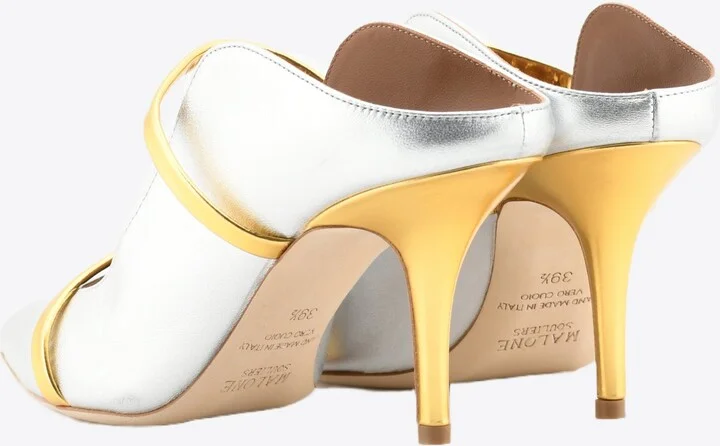 Maureen 70 Mules in Metallic Nappa Leather - Image 2