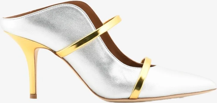 Maureen 70 Mules in Metallic Nappa Leather