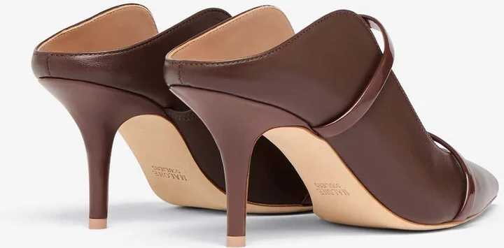 Maureen 70 Pointed Leather Mules - Image 2