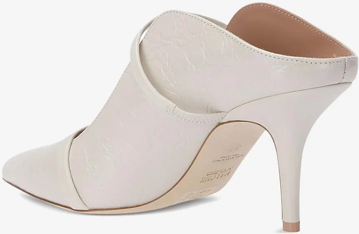 Maureen 70 Pointed Leather Mules - Image 2