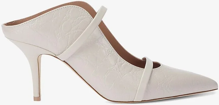 Maureen 70 Pointed Leather Mules