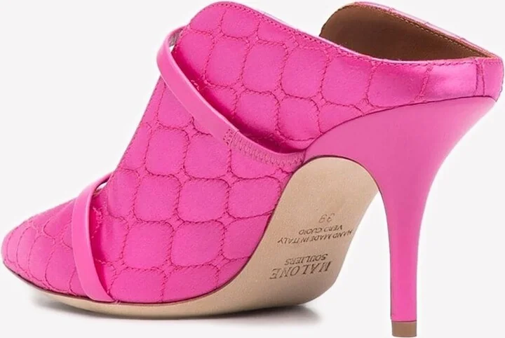 Maureen 70 Quilted Satin Mules - Image 2