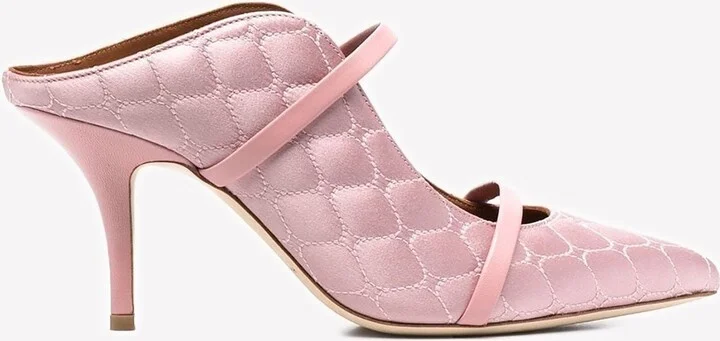 Maureen 70 Quilted Satin Mules