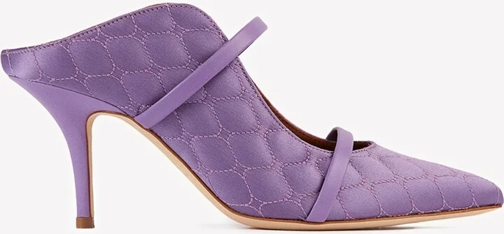 Maureen 70 Quilted Satin Mules
