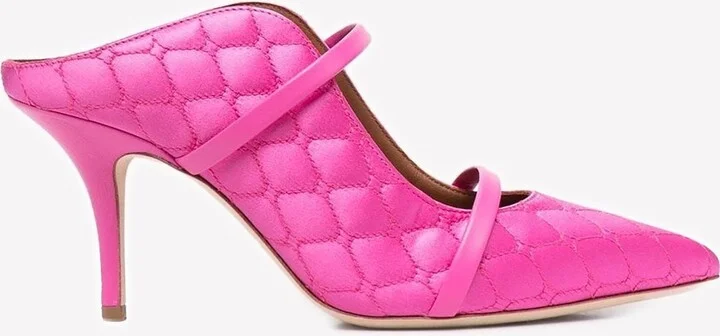 Maureen 70 Quilted Satin Mules