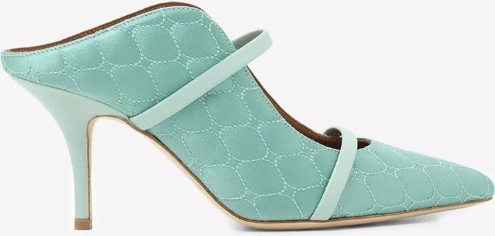 Maureen 70 Quilted Satin Mules