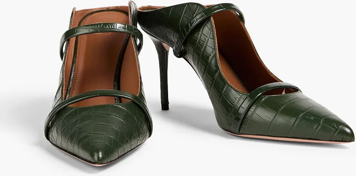 Maureen 85 croc-effect leather mules - Image 2