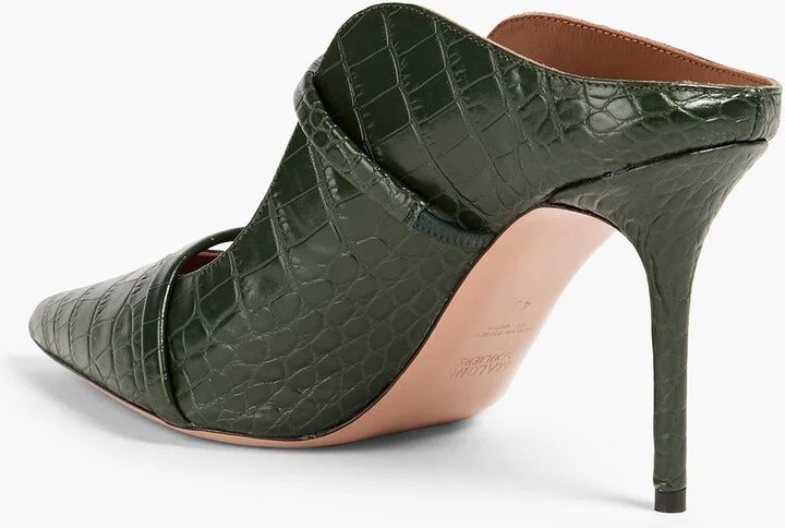 Maureen 85 croc-effect leather mules - Image 3