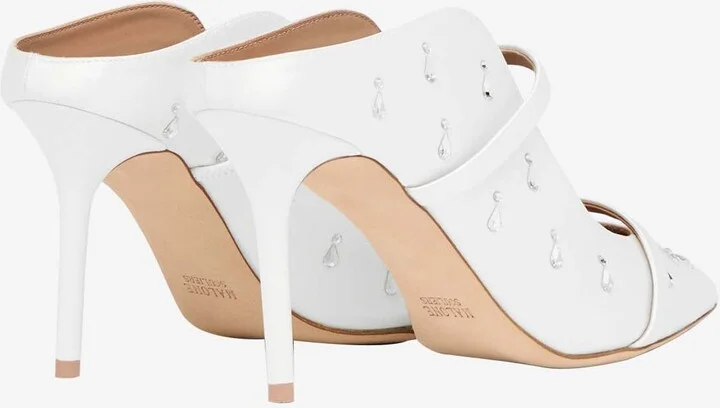 Maureen 85 Crystal-Embellished Satin Mules - Image 2