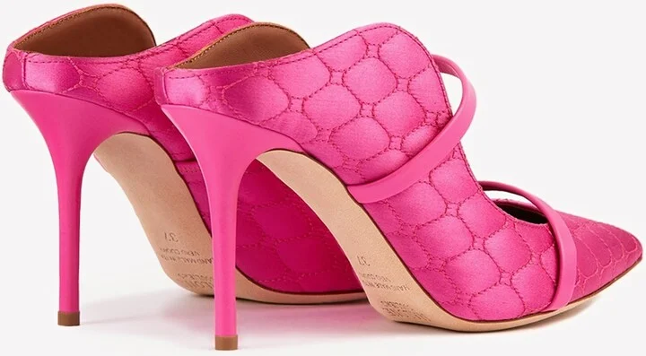 Maureen 85 Quilted Satin Mules - Image 2