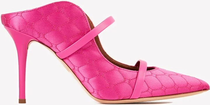 Maureen 85 Quilted Satin Mules
