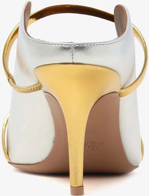 Maureen 90 Metallic Leather Mules - Image 2