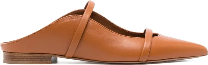 Maureen double-strap leather flats