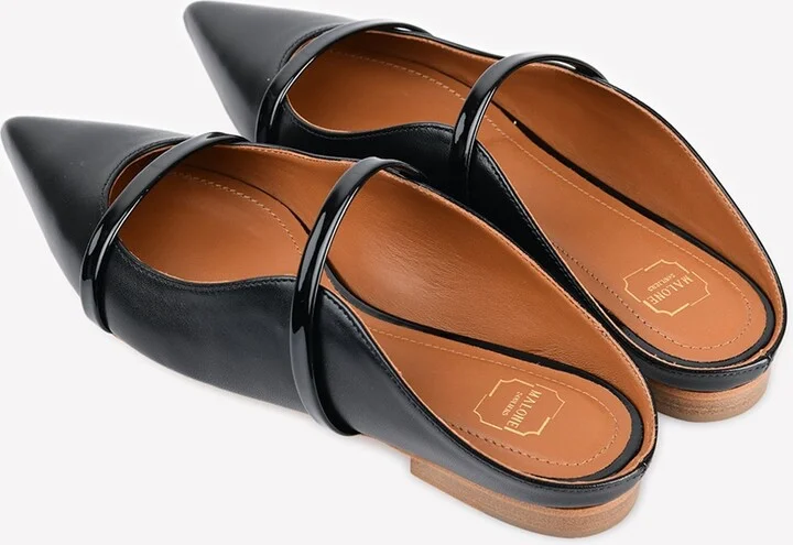 Maureen Flat Mules in Nappa Leather - Image 2