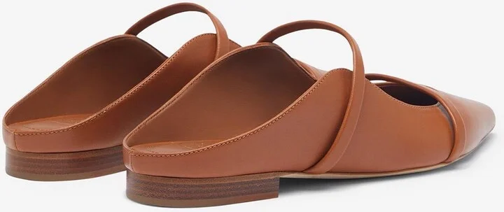 Maureen Flat Mules in Nappa Leather - Image 2