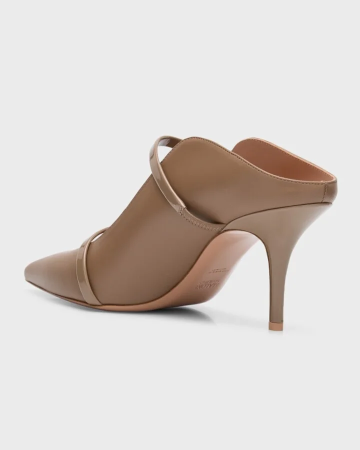 Maureen Leather Dual-Band Mule Pumps - Image 7