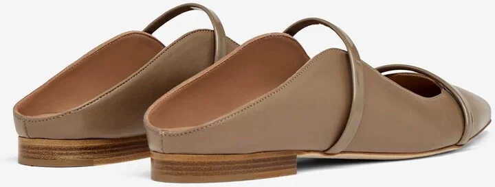 Maureen Leather Pointed Flat Mules - Image 2