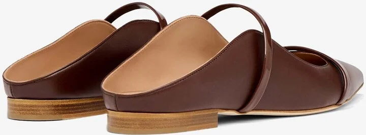 Maureen Nappa Leather Flat Mules - Image 2