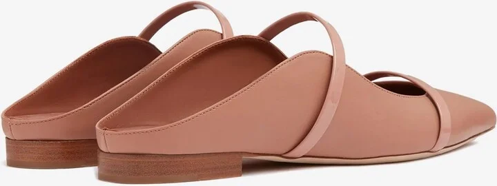 Maureen Pointed Flat Mules in Nappa Leather - Image 2
