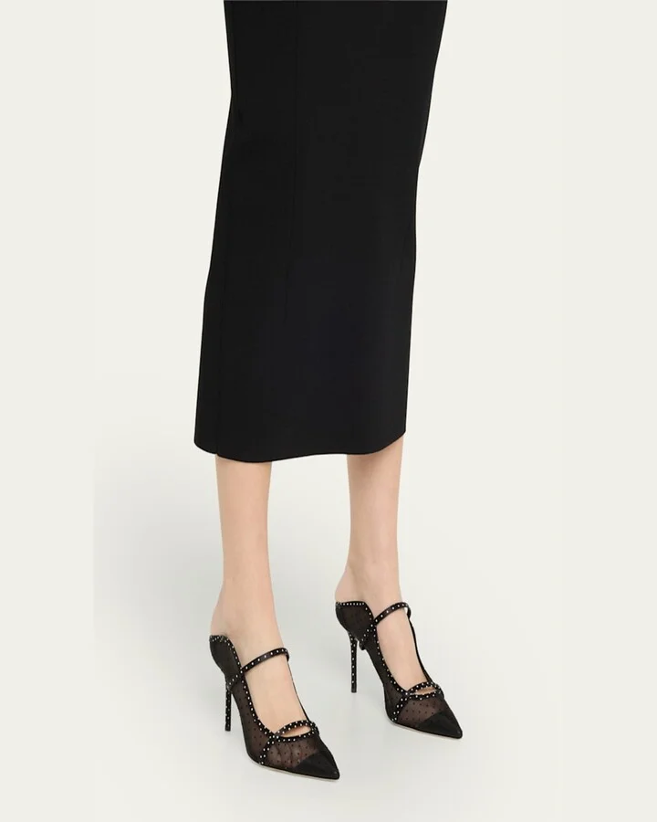 Maureen Polka Dot Double-Strap Mules - Image 2