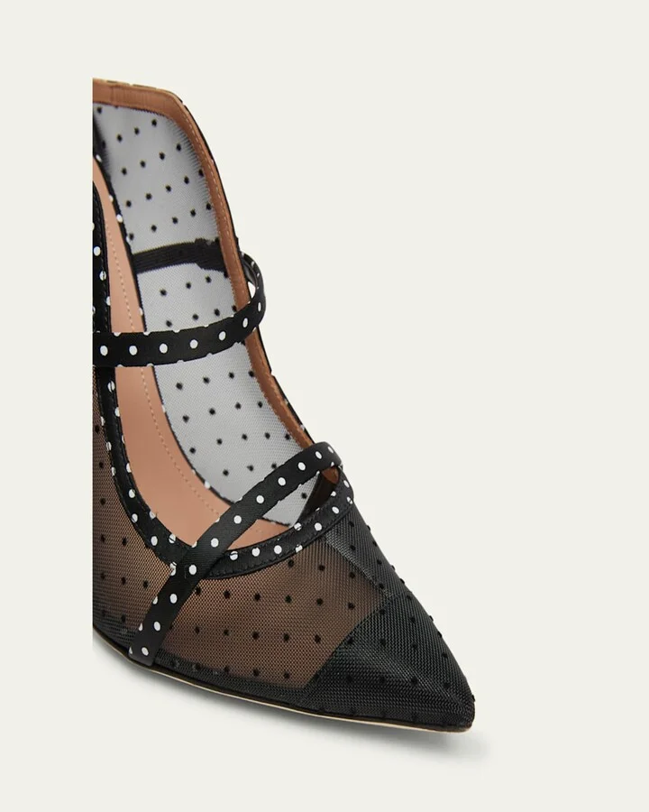 Maureen Polka Dot Double-Strap Mules - Image 4