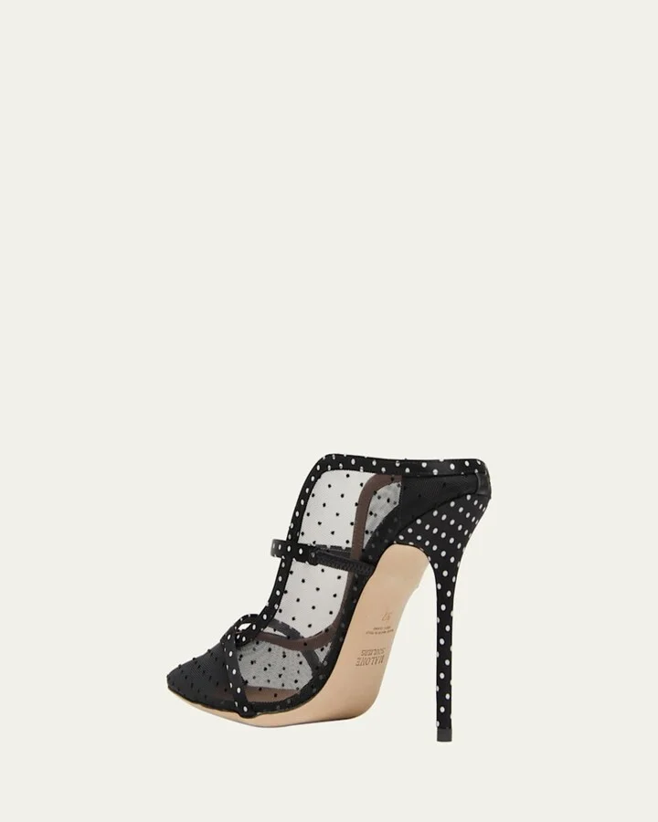Maureen Polka Dot Double-Strap Mules - Image 5