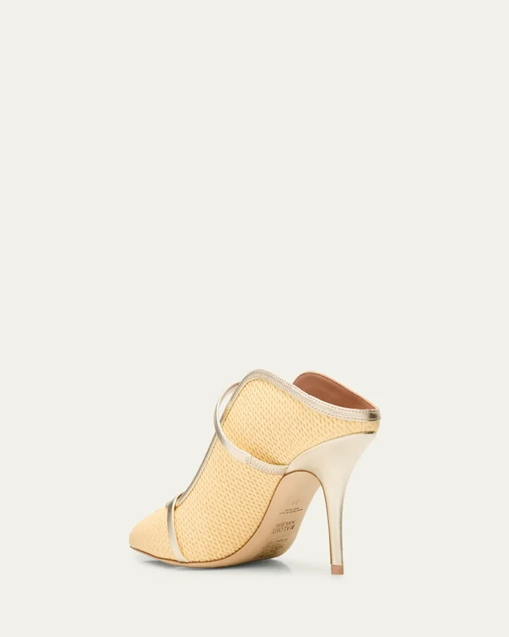Maureen Raffia Dual-Band Mule Pumps - Image 6