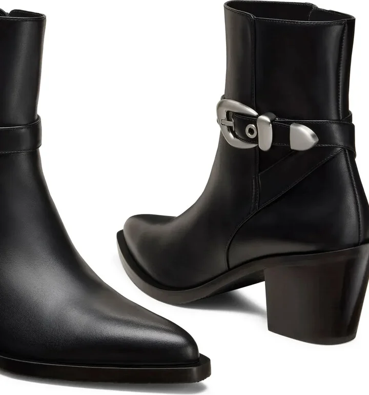 Maven buckle-strap pointed-toe boots - Image 4