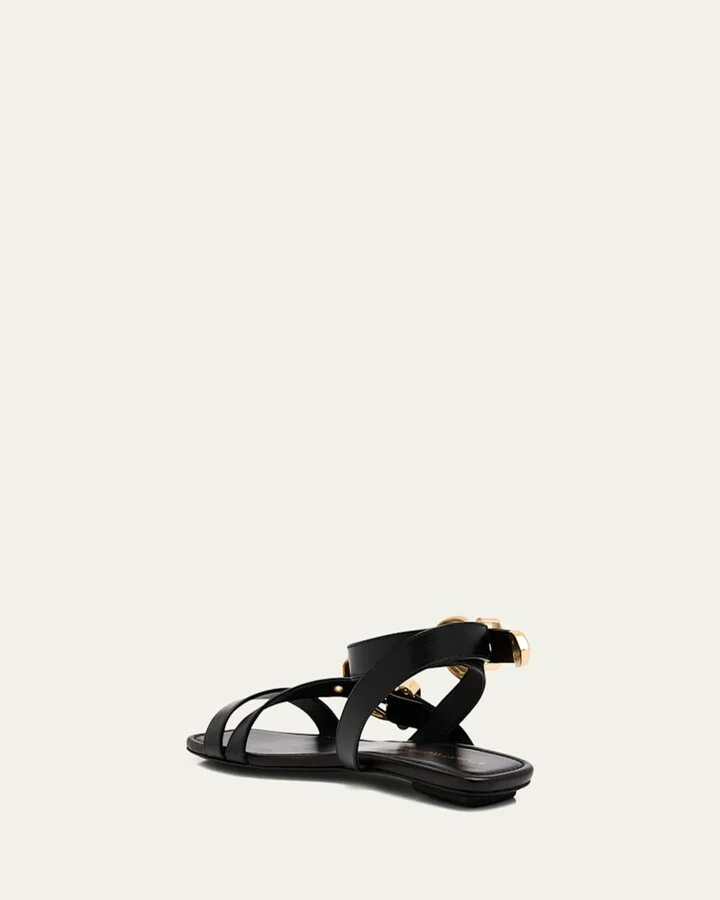 Maven Leather Buckle Flat Sandals - Image 5