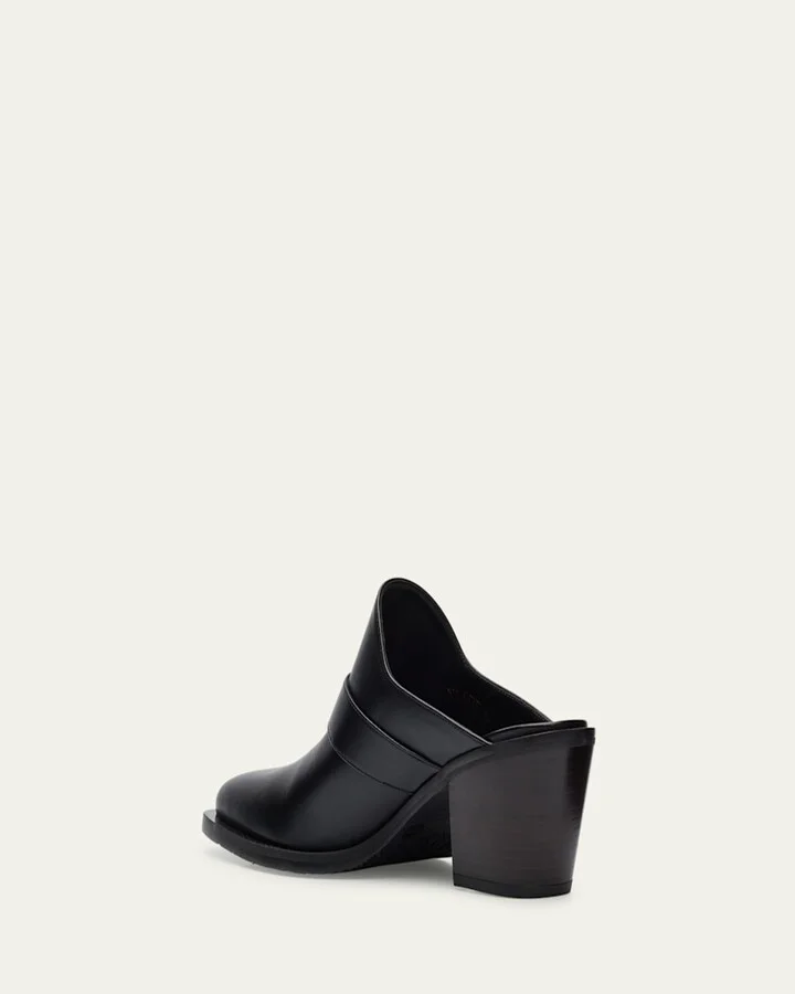 Maven Leather Buckle Western Mules - Image 2