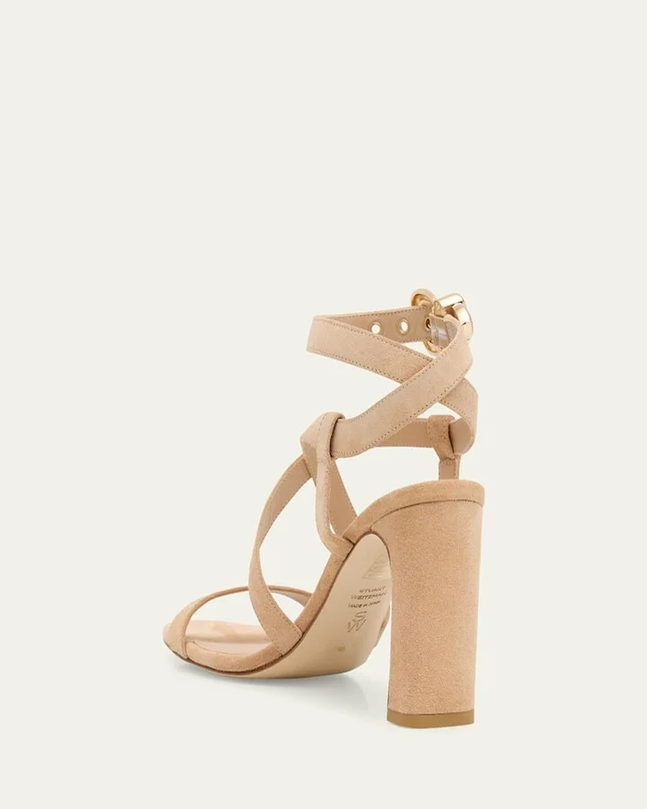 Maven Suede Buckle Block-Heel Sandals - Image 11