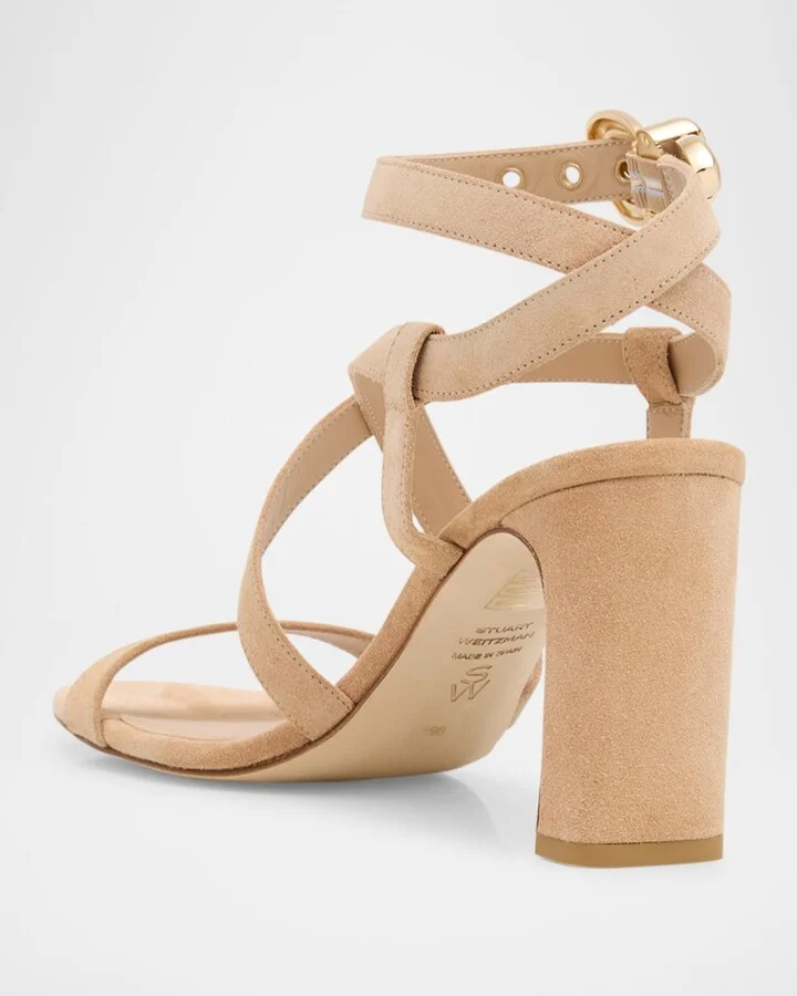 Maven Suede Buckle Block-Heel Sandals - Image 7